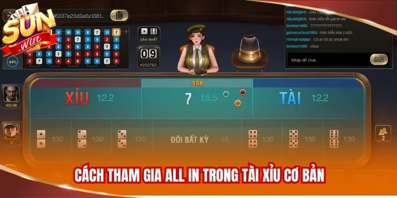 All In Tài Xỉu - Cách Chơi Cũng Như Những Lưu Ý Cần Biết 3 Cách tham gia all in trong Tài Xỉu cơ bản