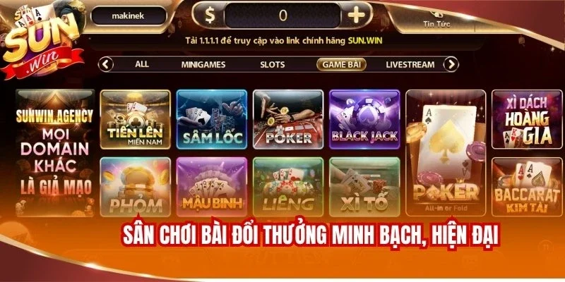 Game Bài Đổi Thưởng Sunwin - Đấu Trí So Tài Đỉnh Cao 2 Sân chơi bài đổi thưởng minh bạch, hiện đại